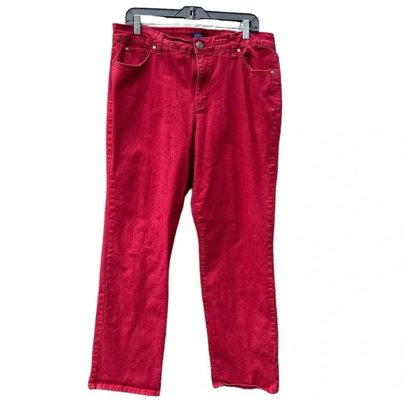 Bandolino Denim - Bandolino women's size 18 Samantha red/cranberry  jeans